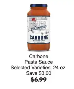 Bristol Farms Carbone Pasta Sauce offer