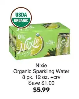 Bristol Farms Nixie Organic Sparkling Water offer