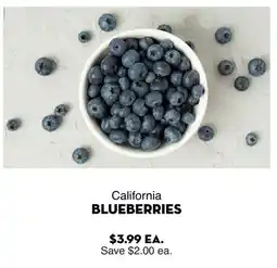 Bristol Farms California BLUEBERRIES offer