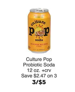 Bristol Farms Culture Pop Probiotic Soda offer