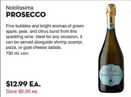 Bristol Farms Nobilissima PROSECCO offer