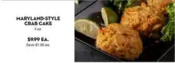 Bristol Farms MARYLAND-STYLE CRAB CAKE offer