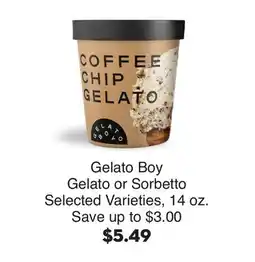 Bristol Farms Gelato Boy Gelato or Sorbetto offer