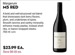 Bristol Farms Margerum M5 RED offer