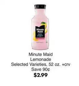 Bristol Farms Minute Maid Lemonade offer