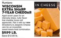 Bristol Farms Rumiano WISCONSIN EXTRA SHARP 7-YEAR CHEDDAR offer