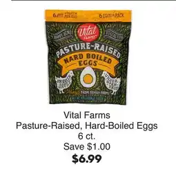 Bristol Farms Vital Farms Pasture-Raised, Hard-Boiled Eggs offer