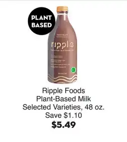 Bristol Farms Ripple Foods Plant-Based Milk offer