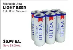 Bristol Farms Michelob Ultra LIGHT BEER offer