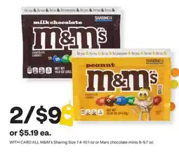 CVS ALL M&M's Sharing Size 7.4-10.1 oz or Mars chocolate minis 8-9.7 oz offer