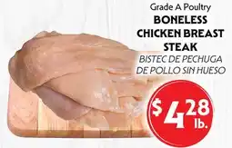 La Chiquita Food Market Grade A Poultry BONELESS CHICKEN BREAST STEAK offer