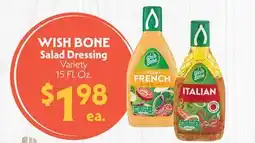 La Chiquita Food Market WISH BONE Salad Dressing Variety offer