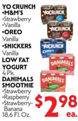 La Chiquita Food Market YO CRUNCH •M&M'S •Strawberry •Vanilla •OREO •Vanilla •SNICKERS Vanilla LOW FAT YOGURT offer