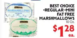 La Chiquita Food Market BEST CHOICE •REGULAR •MINI FAT FREE MARSHMALLOWS offer