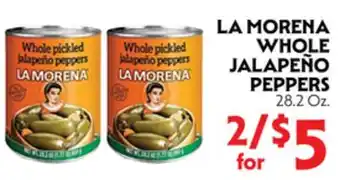 La Chiquita Food Market LA MORENA WHOLE JALAPEÑO PEPPERS offer