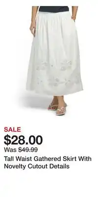 TJ Maxx Tall Waist Gathered Skirt With Novelty Cutout Details offer