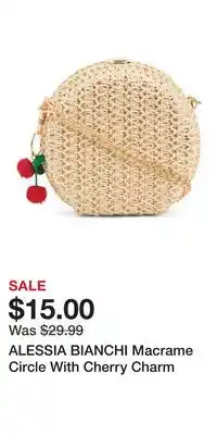 TJ Maxx ALESSIA BIANCHI Macrame Circle With Cherry Charm offer