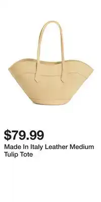 TJ Maxx Made In Italy Leather Medium Tulip Tote offer