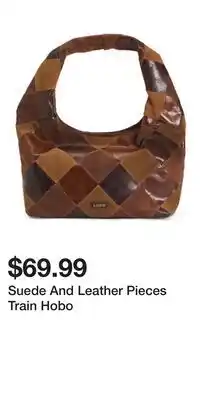 TJ Maxx Suede And Leather Pieces Train Hobo offer