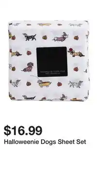 TJ Maxx Halloweenie Dogs Sheet Set offer