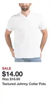 TJ Maxx Textured Johnny Collar Polo offer