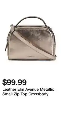 TJ Maxx Leather Elm Avenue Metallic Small Zip Top Crossbody offer