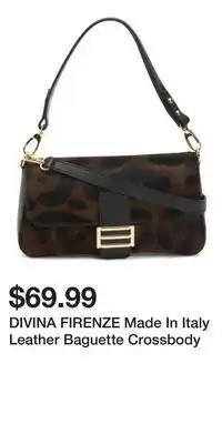 TJ Maxx DIVINA FIRENZE Made In Italy Leather Baguette Crossbody offer