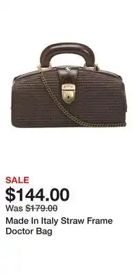 TJ Maxx Made In Italy Straw Frame Doctor Bag offer