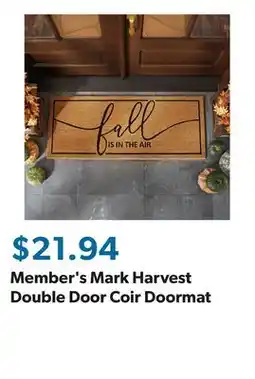 Sam's Club Member's Mark Harvest Double Door Coir Doormat offer