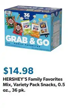Sam's Club HERSHEY'S Family Favorites Mix, Variety Pack Snacks, 0.5 oz., 36 pk offer