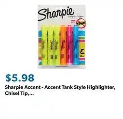Sam's Club Sharpie Accent - Accent Tank Style Highlighter, Chisel Tip, Assorted Colors - 6 ct offer