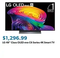 Sam's Club LG 48 Class OLED evo C6 Series 4K Smart TV offer