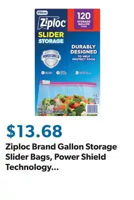 Sam's Club Ziploc Brand Gallon Storage Slider Bags, Power Shield Technology for More Durability, 120 ct offer