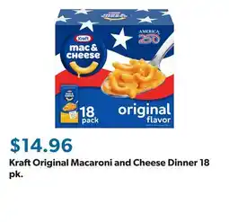 Sam's Club Kraft Original Macaroni and Cheese Dinner 18 pk offer