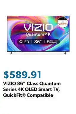 Sam's Club VIZIO 86 Class Quantum Series 4K QLED Smart TV, QuickFit Compatible offer