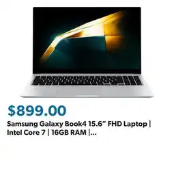 Sam's Club Samsung Galaxy Book4 15.6 FHD Laptop | Intel Core 7 | 16GB RAM | 512GB SSD offer