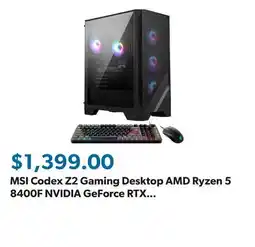 Sam's Club MSI Codex Z2 Gaming Desktop AMD Ryzen 5 8400F NVIDIA GeForce RTX 5060 - 16GB DDR5 1TB SSD offer