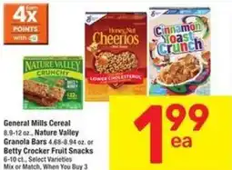 Albertsons General Mills Cereal, Nature Valley Granola Bars. or Betty Crocker Fruit Snacks offer