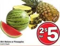 Albertsons Miri Melons or Pineapples offer