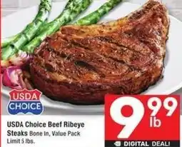 Albertsons USDA Choice Beef Ribeye Steaks Bone In offer