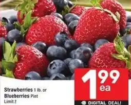 Albertsons Strawberries or Blueberries Pint offer