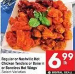 Albertsons Regular or Nashville Hot Chicken Tenders or Bone in or Boneless Hot Wings offer