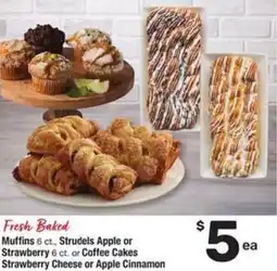 Albertsons Muffins, Strudels Apple or Strawberry or Coffee Cakes Strawberry Cheese or Apple Cinnamon offer