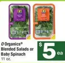 Albertsons 0 Organics® Blended Salads or Baby Spinach offer