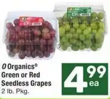 Albertsons 0 Organics® Green or Red Seedless Grapes offer