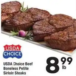 Albertsons USDA Choice Beef Boneless Petite Sirloin Steaks offer