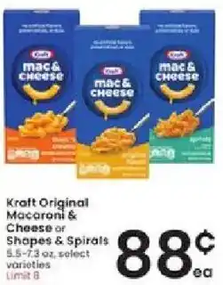 Albertsons Kraft Original Macaroni & Cheese or Shopes & Spirals offer