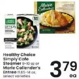 Albertsons Healthy Choice Simply Cafe Steamer or Marie Callender's Entree offer
