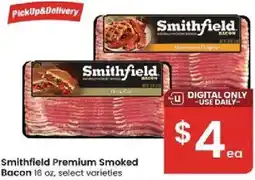 Albertsons Smithfield Premium Smoked Bacon offer