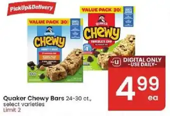 Albertsons Quaker Chewy Bars offer